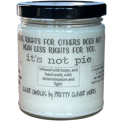 equal rights - it's not pie - oakmoss and amber candle
