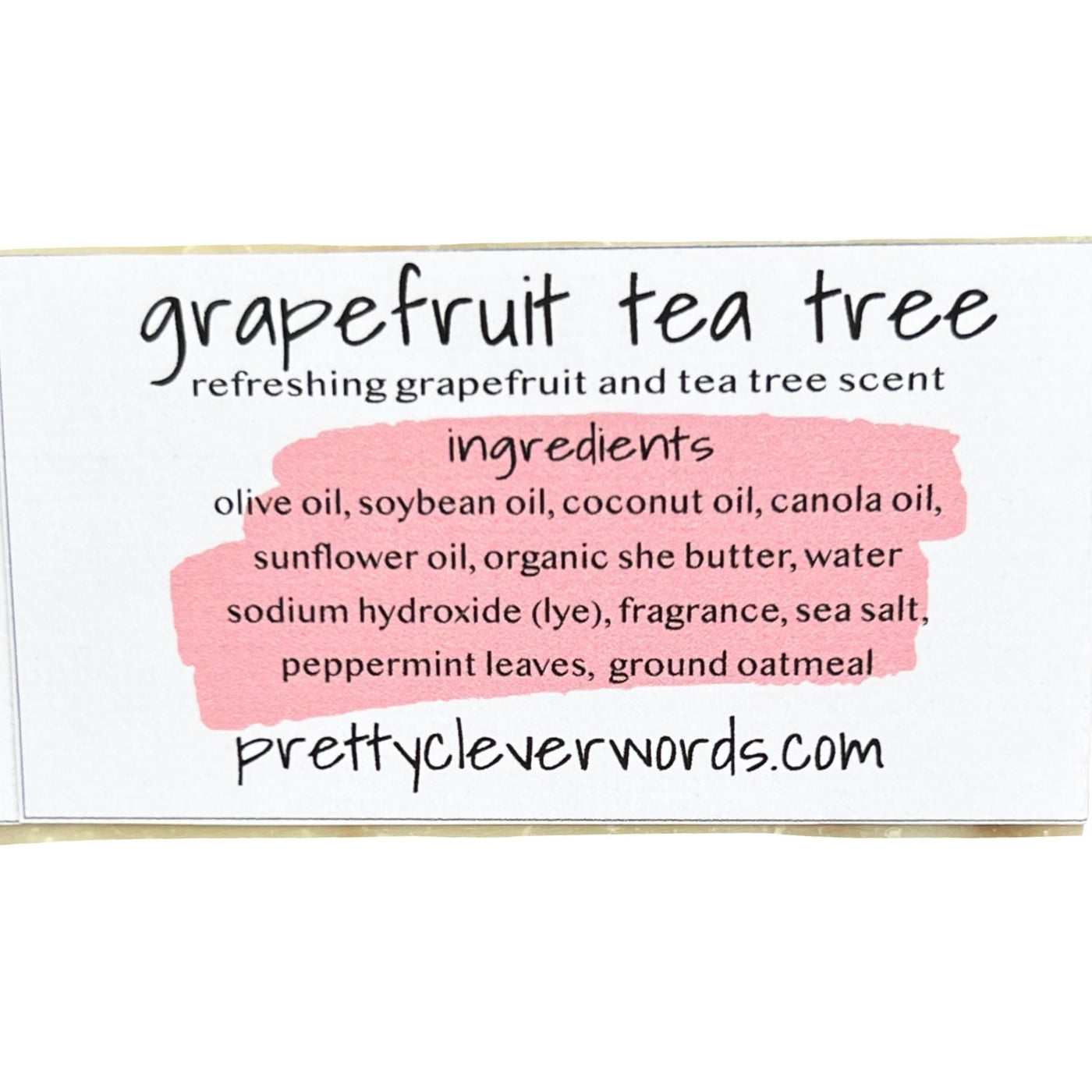 clever+clean grapefruit tea tree bar soap - sounds like a bad idea, what time?