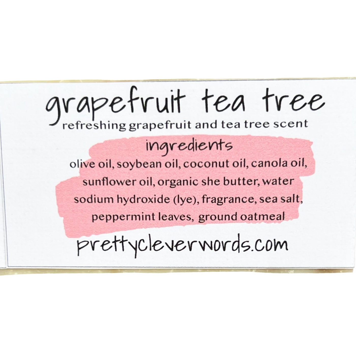clever+clean grapefruit tea tree bar soap - yet, you're still talking