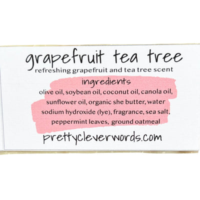 clever+clean grapefruit tea tree bar soap - yet, you're still talking