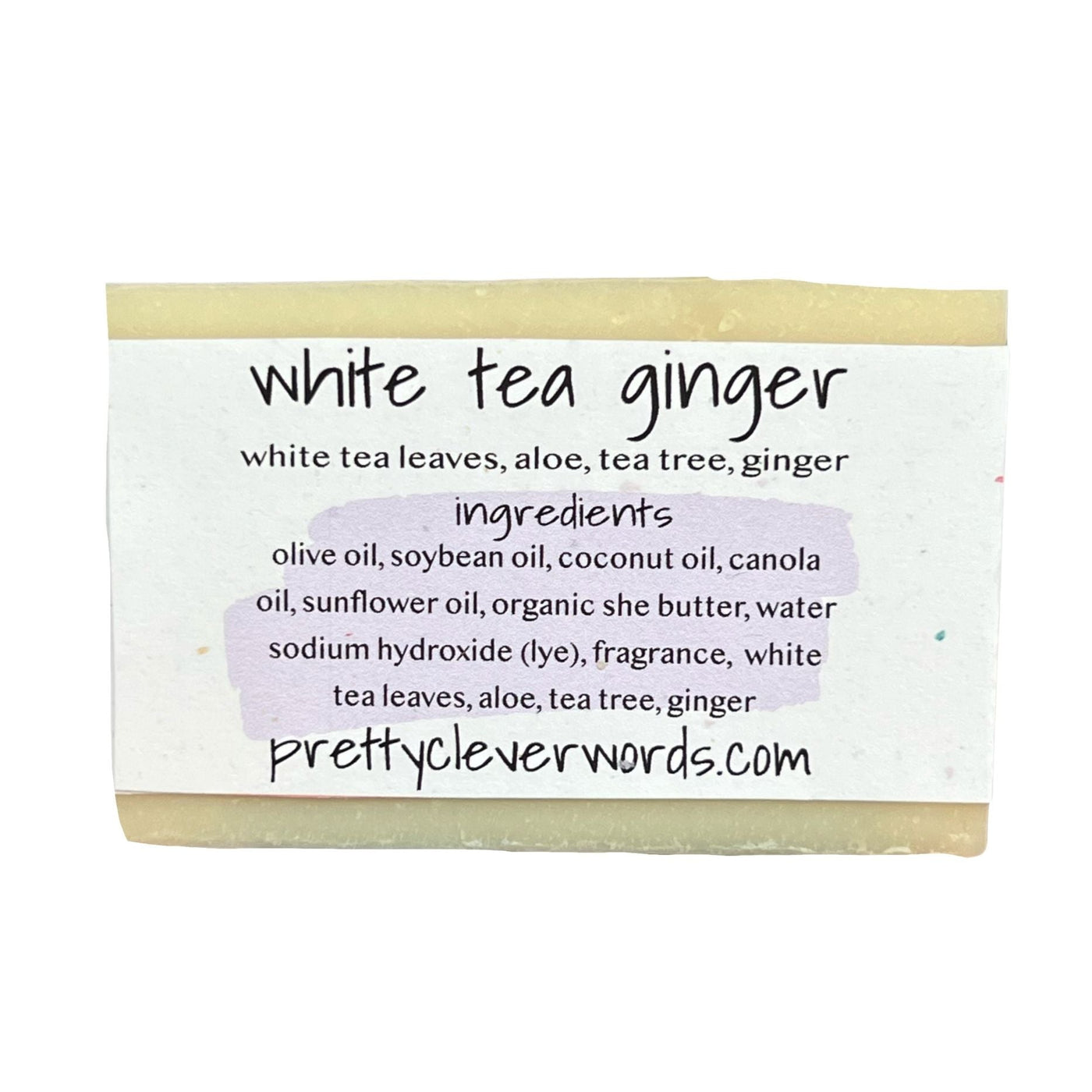 clever+clean white tea ginger bar soap - not slim, kinda shady
