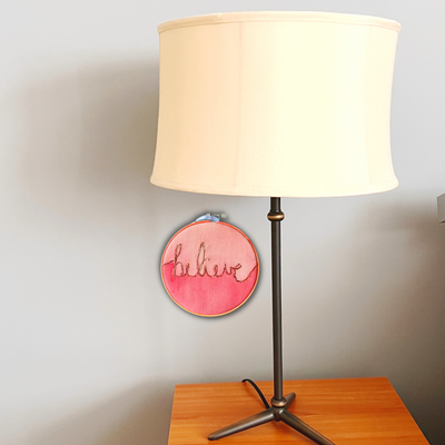 believe - single word hoop art