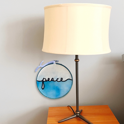 peace - single word hoop art