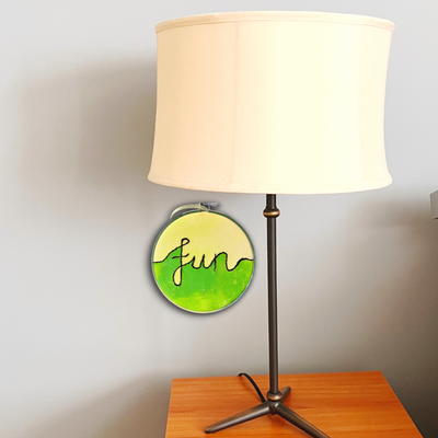 FUN - single word hoop art