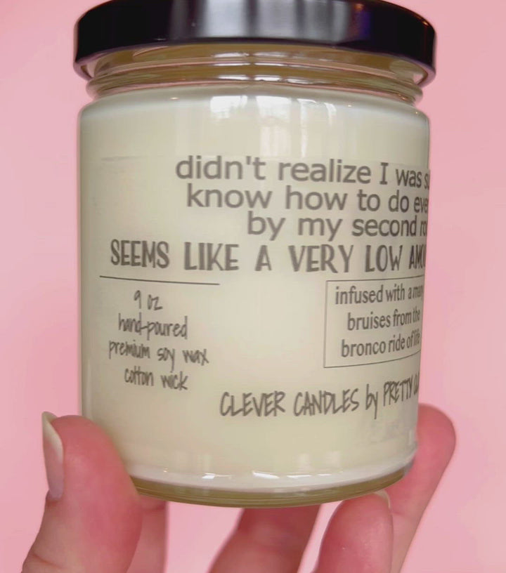 how many rodeos to get it right? - mahogany and teakwood candle