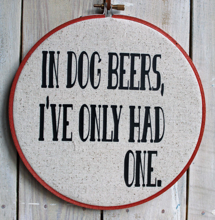 a custom hoop art piece - Pretty Clever Words