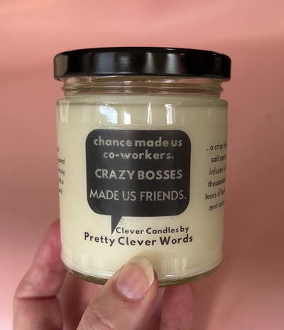 crazy bosses co-workers word bubble - salt life candle
