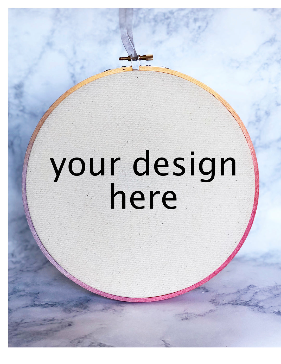 a custom hoop art piece