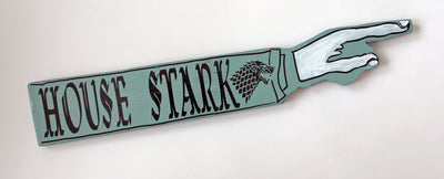 Thrones Collection - wooden pointy finger signs - Pretty Clever Words
