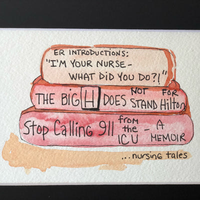 true life bookshelf vol. 16  - watercolor print