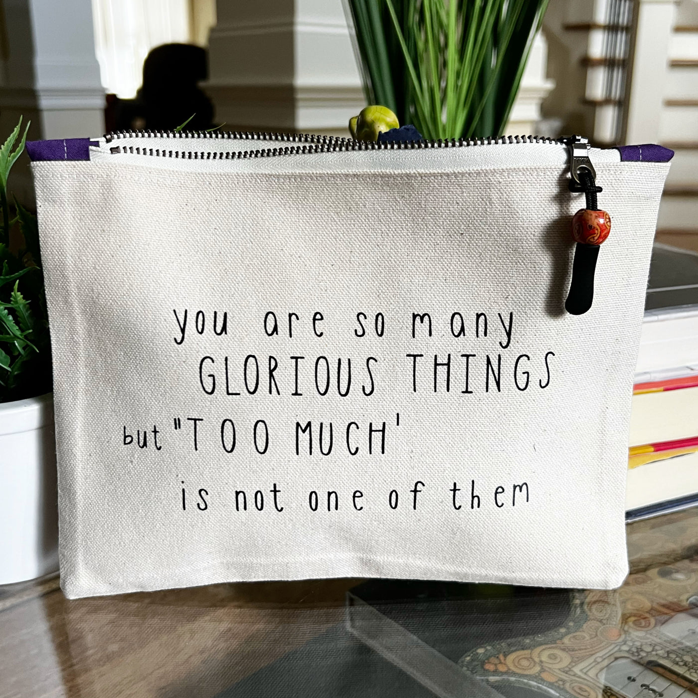mini canvas makeup medication money zip bag group 3