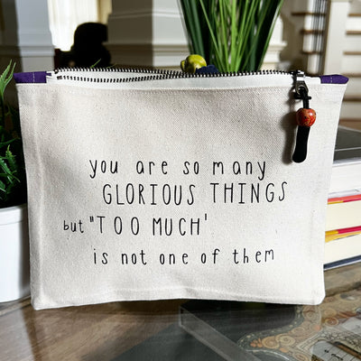 mini canvas makeup medication money zip bag group 3