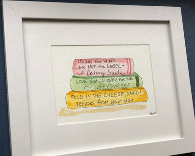 true life bookshelf vol. 13  - watercolor print