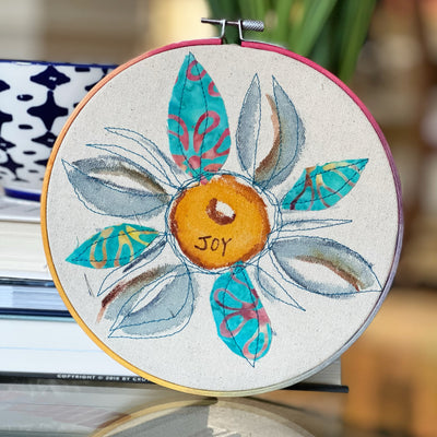joy - word hoop art