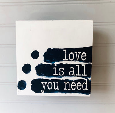 love is all you need - wood panel art