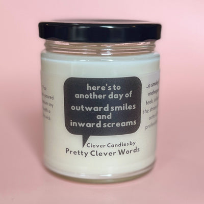 fur babies are better than people word bubble - raspberry vanilla candle
