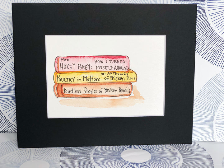 true life bookshelf vol. 9  - watercolor print