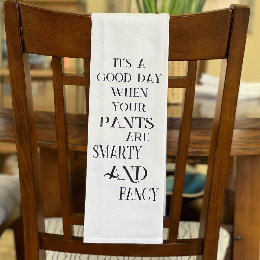 when your pants are both smart and fancy - funny bar kitchen towel LG