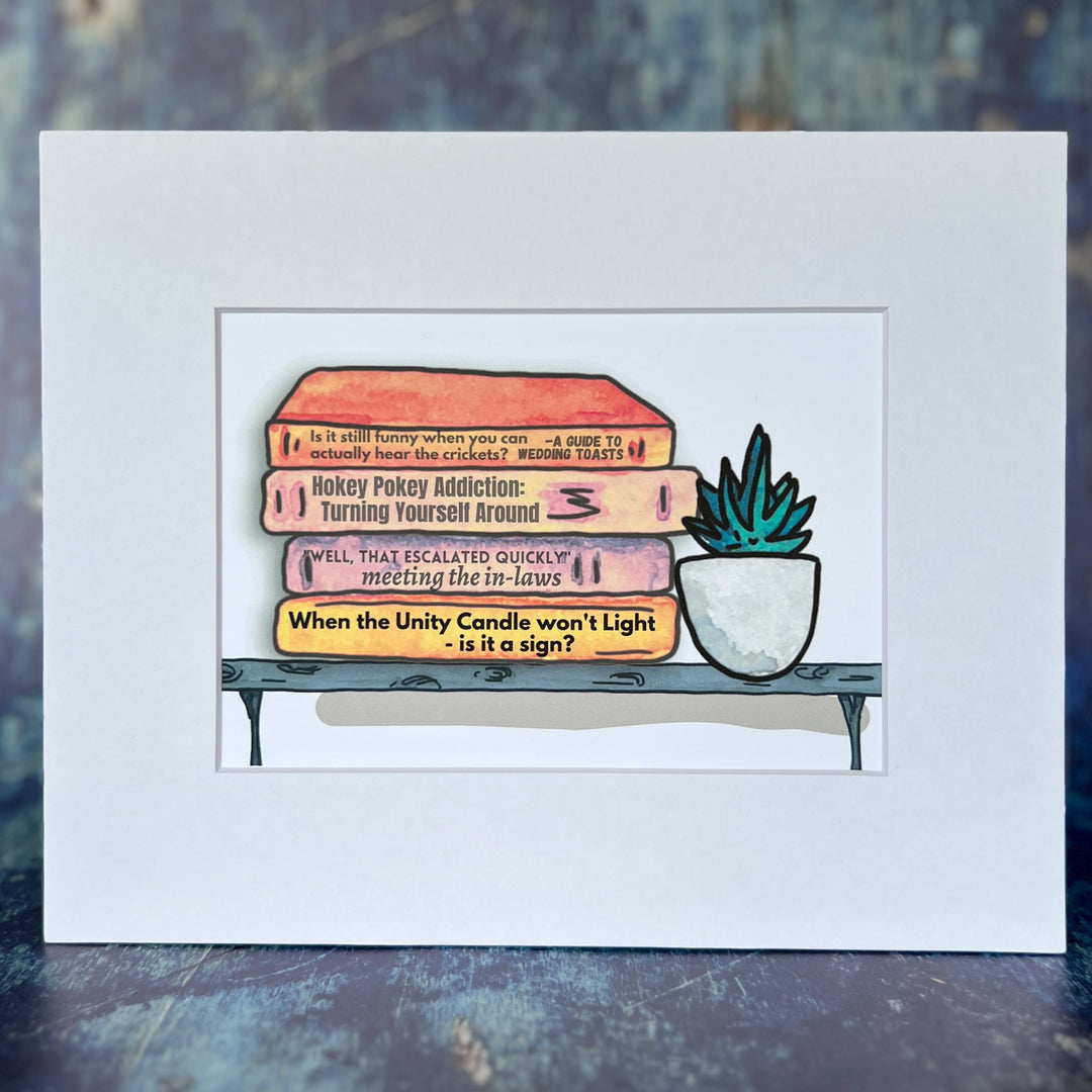 true life bookshelf print 8  - wedding toast crickets