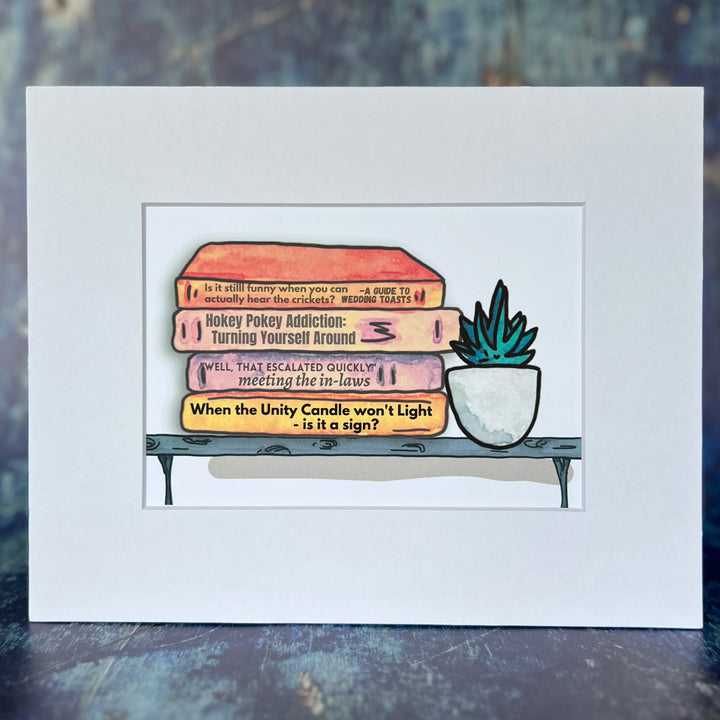 true life bookshelf print 8  - wedding toast crickets
