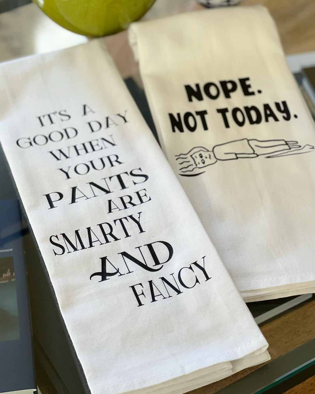 when your pants are both smart and fancy - funny bar kitchen towel LG