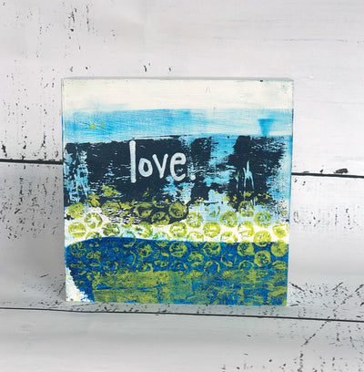 love - wood panel art