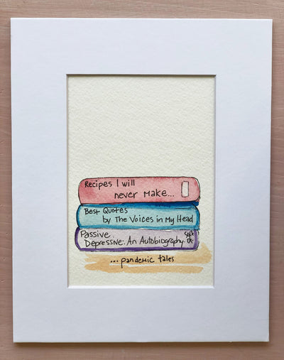 true life bookshelf vol. 14  - watercolor print