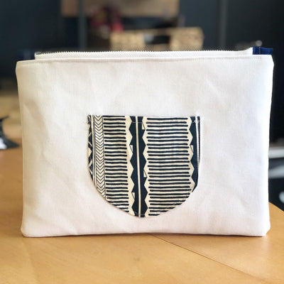 big girl panties - white canvas zip bag