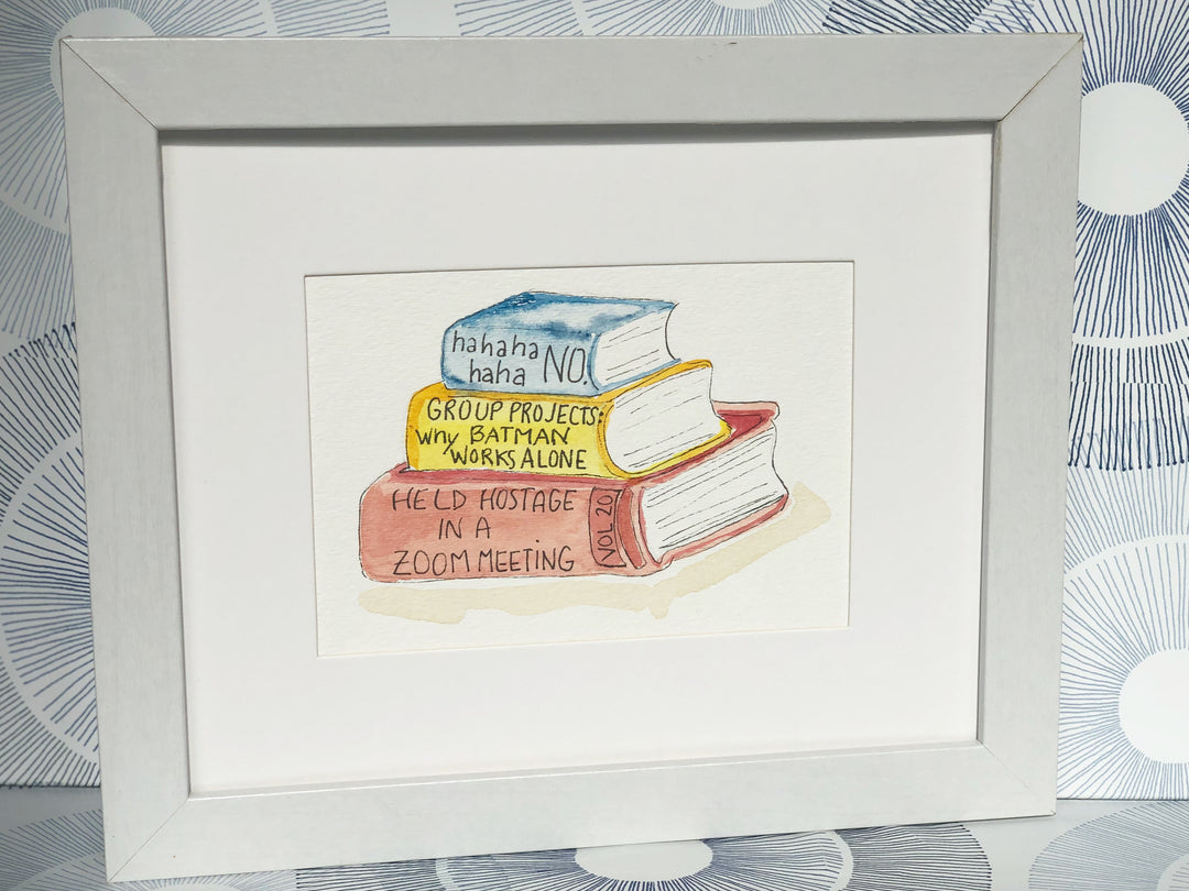 true life bookshelf vol. 12  - watercolor print