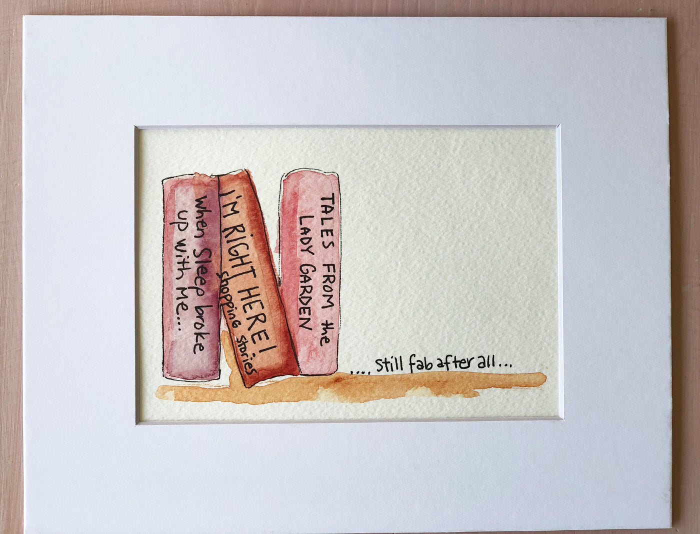 true life bookshelf vol. 17  - watercolor print