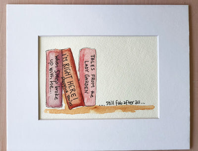 true life bookshelf vol. 17  - watercolor print