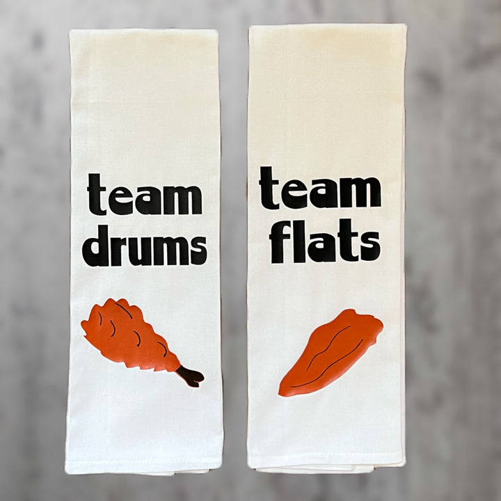 flats or drums? - humorous bar kitchen towel LG