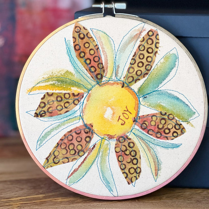 joy - word hoop art