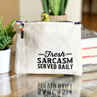 mini canvas makeup medication money zip bag