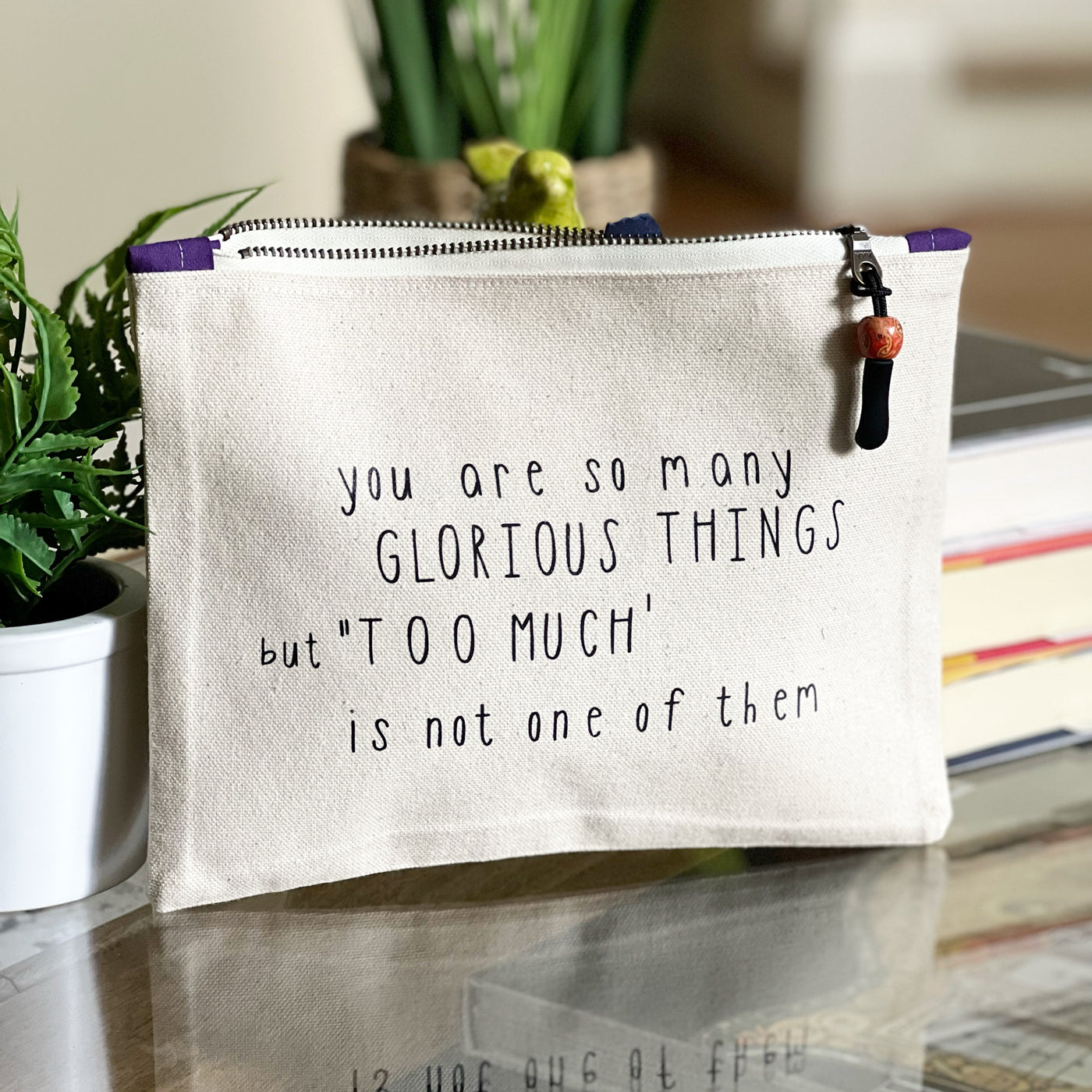 mini canvas makeup medication money zip bag group 3
