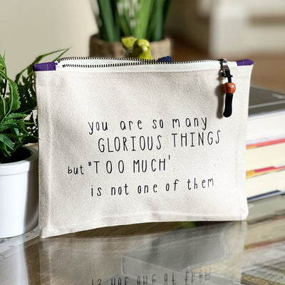 mini canvas makeup medication money zip bag group 3