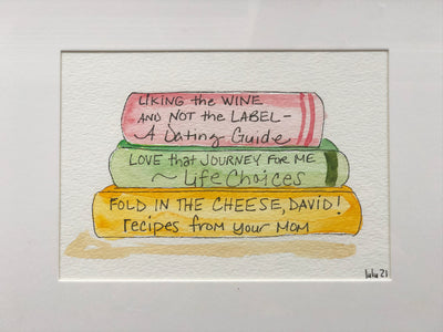true life bookshelf vol. 13  - watercolor print