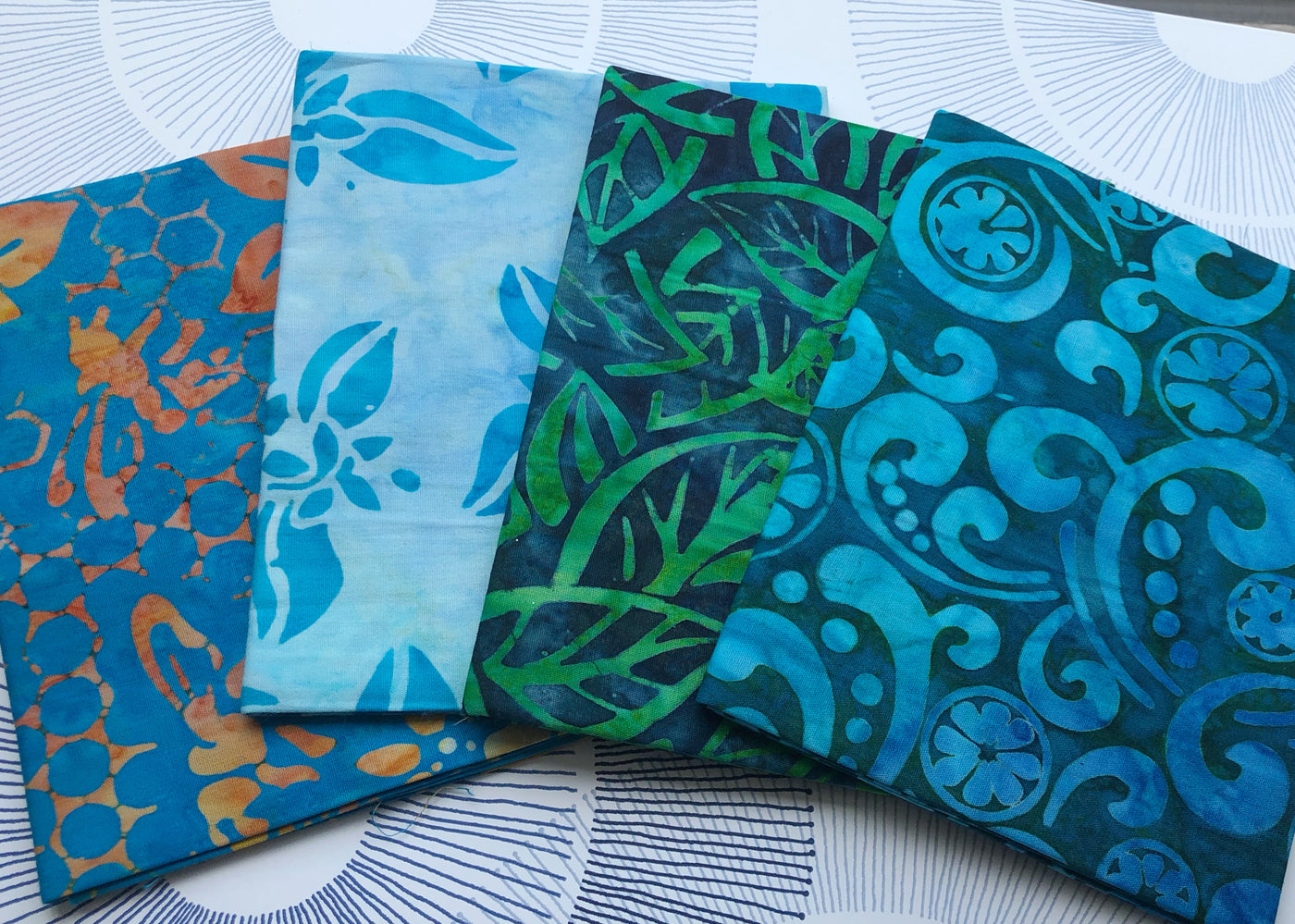 Cotton Face Mask with Filter Pocket - FRESH BLUES