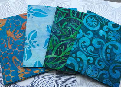 Cotton Face Mask with Filter Pocket - FRESH BLUES