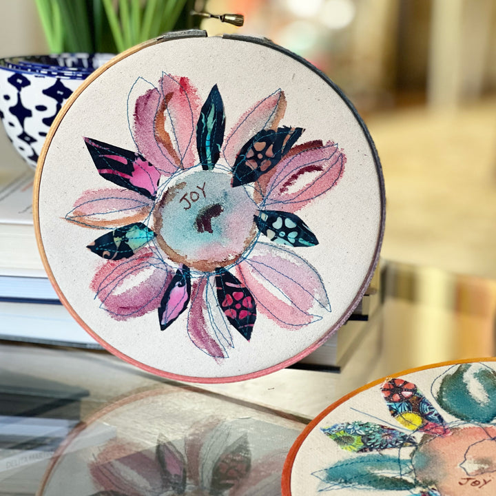 joy - word hoop art