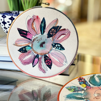 joy - word hoop art