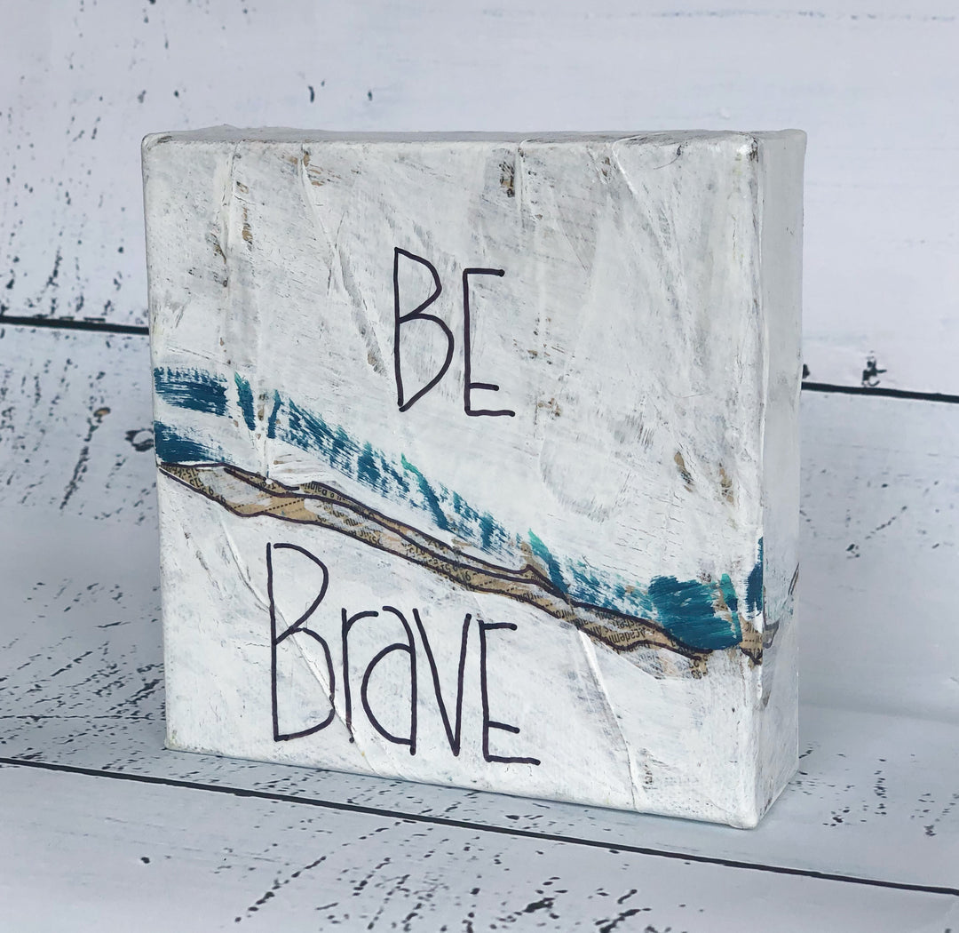 be brave - canvas word art