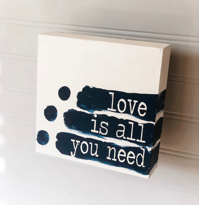 love is all you need - wood panel art
