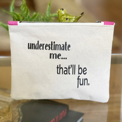 mini canvas makeup medication money zip bag group 4