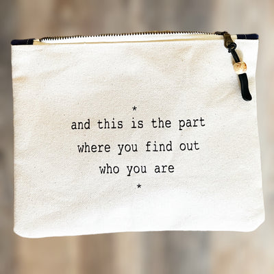 mini canvas makeup medication money zip bag