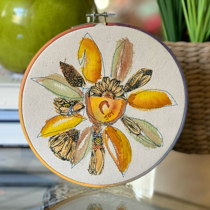 joy more - word hoop art