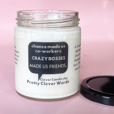 crazy bosses co-workers word bubble - salt life candle