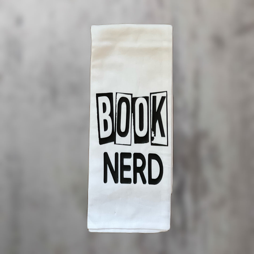 book nerds, read banned books - humorous kitchen bar towel