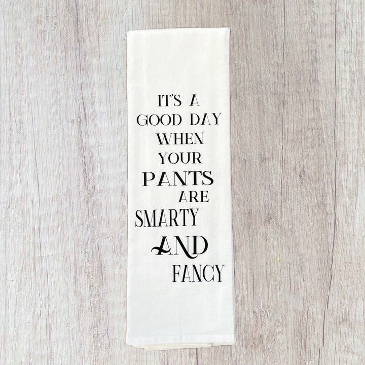 when your pants are both smart and fancy - funny bar kitchen towel LG