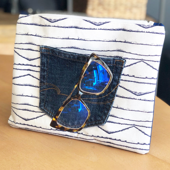 pocket blues - canvas zip bag